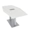 Skutchi Designs 33.5 in W, 59.5 in L, 29 in H, Engineered Wood Top, White HAR-HEX.IR-34x60-DOU-ELEC-WHCYPRESS - alternate 1